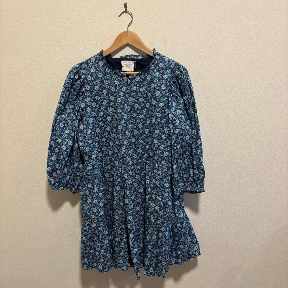 Tuckernuck Hyacinth House blue ditsy floral mini dress